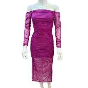 Endless Rose Off-Shoulder Ruched Dress